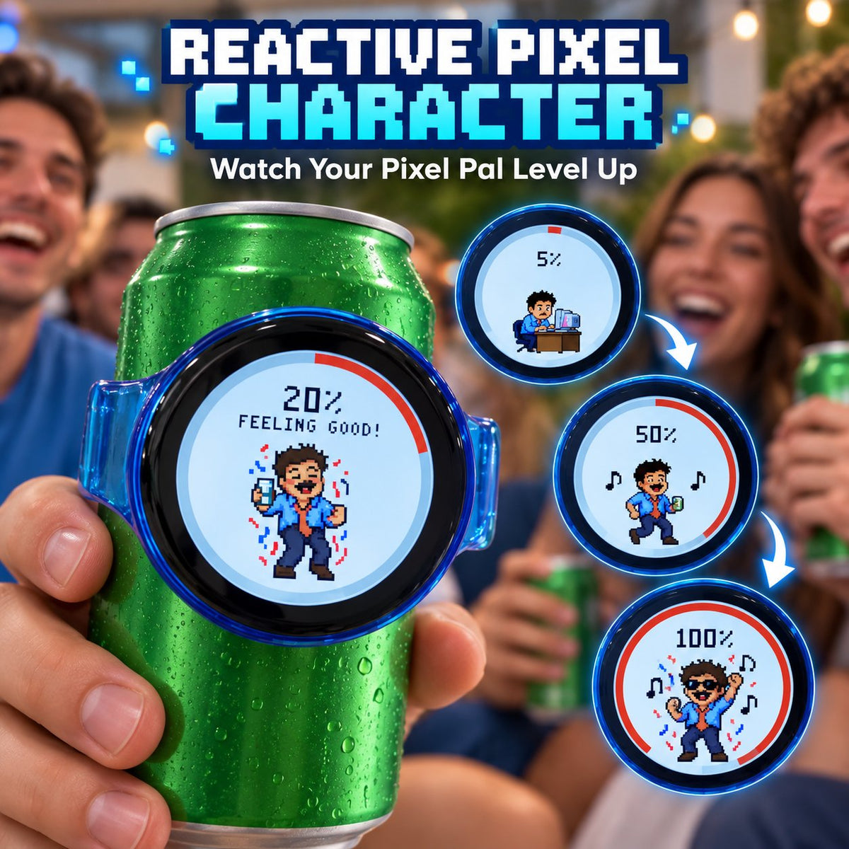 🍺 Every Sip Becomes a Game – Interactive Pixel Can Tracker