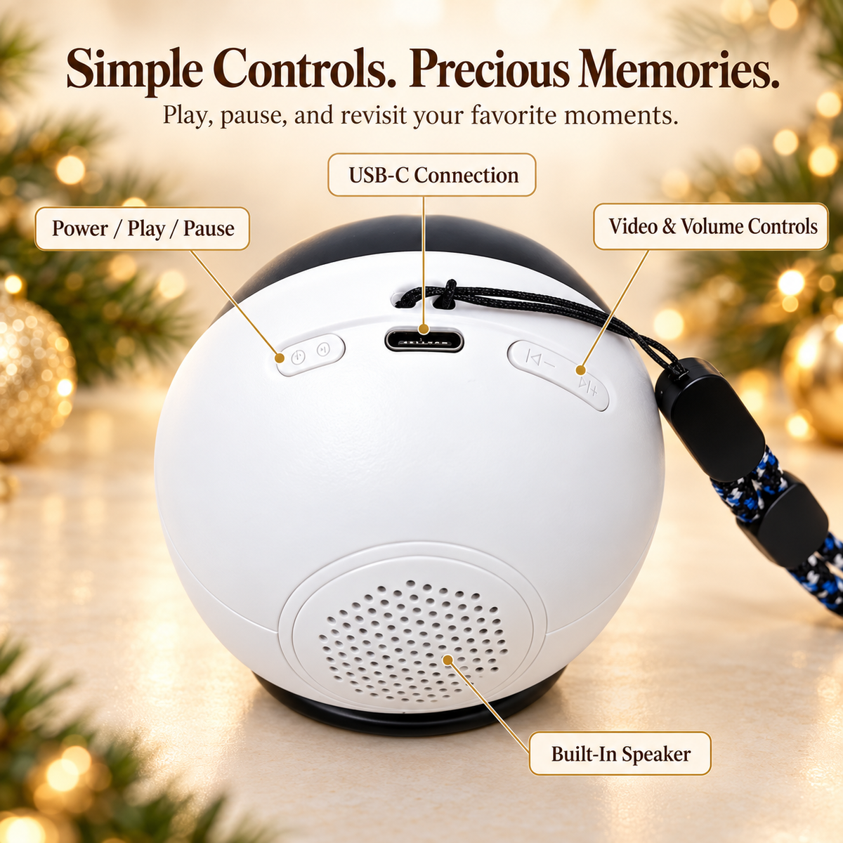 ❤️Personalized Memory Orb – Photo & Video Keepsake for Family, Pets & Special Moments