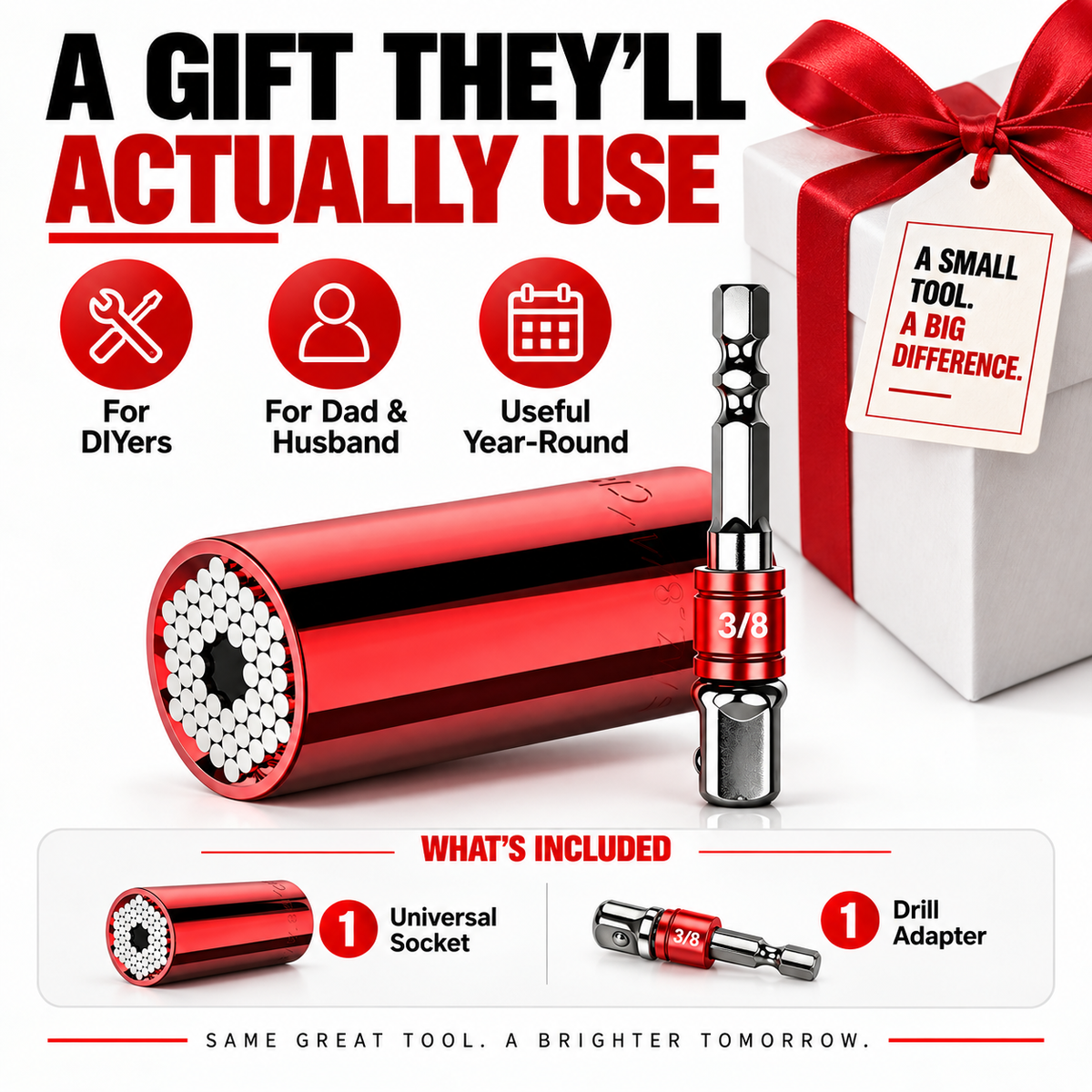 Universal Grip Socket – One Tool for More Everyday Fasteners