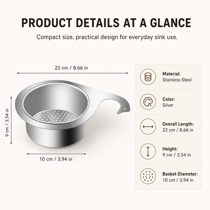 🧽Stainless Steel Sink Strainer Basket-Keep Your Sink Cleaner