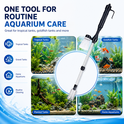 🐠Electric Aquarium Gravel Cleaner-Keep Your Tank Clean With Less Effort