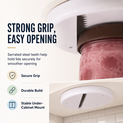🔓 Under-Cabinet Jar Opener – Easy-Grip Lid Opener for Effortless Kitchen Use