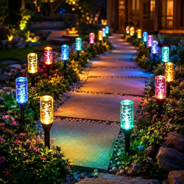 🔥 Limited 50% OFF 🔥 Solar Pathway Lights Outdoor Crystal Bubble