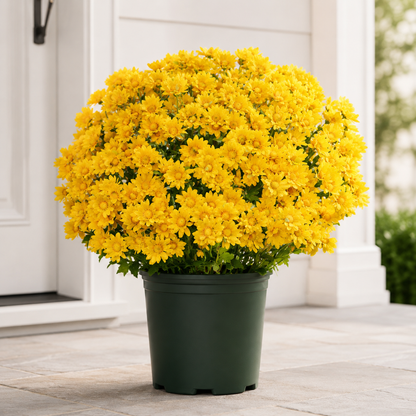 🌼Lifelike Artificial Fall Mums – No-Water Porch & Patio Autumn Flowers