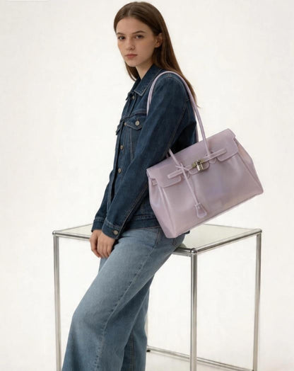 👜Women Transparent Jelly Shoulder Bag, Lightweight Clear Crossbody Tote for Beach, Travel & Daily Summer Use 🏖️