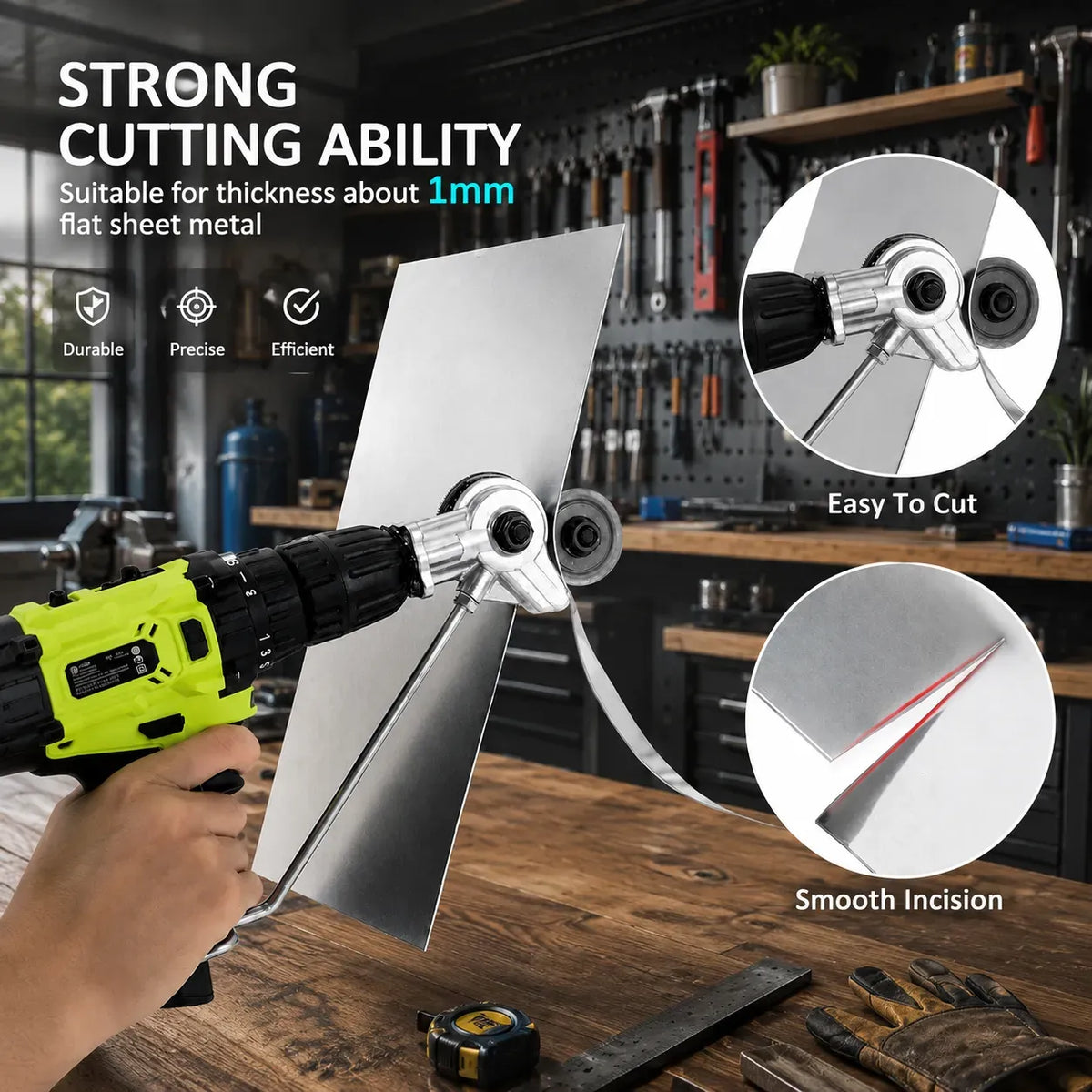 🔩 Metal Sheet Cutter Drill Attachment — Fast, Clean & Effortless