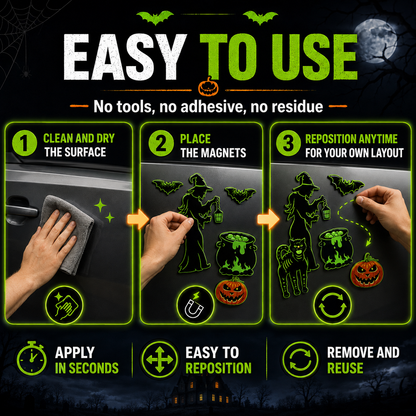 Halloween Magnetic Decorations – Car, Fridge & Garage Door Spooky Decor