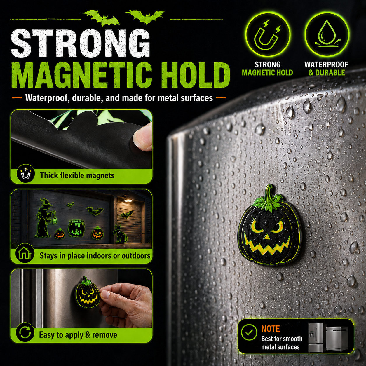 Halloween Magnetic Decorations – Car, Fridge & Garage Door Spooky Decor