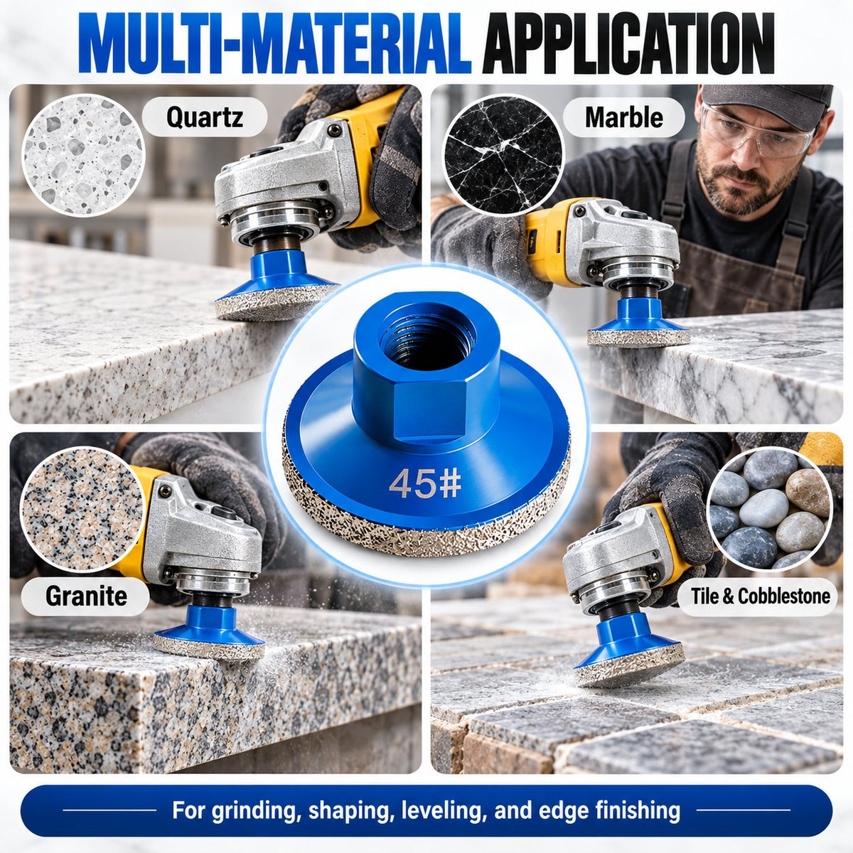 ⚡ Pro Diamond Grinding Disc Set | Countertop & Edge Restoration