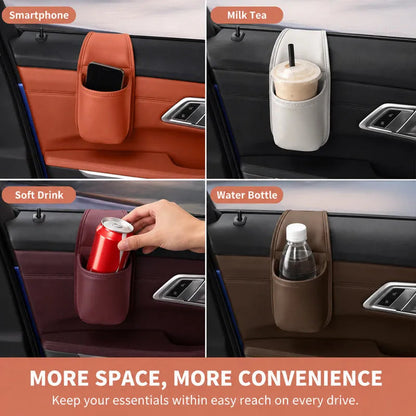 Car Door Leather Cup Holder