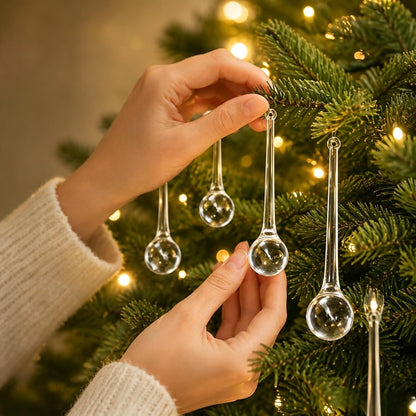 ✨ Make Your Christmas Tree Sparkle – Crystal-Look Icicle Ornaments (10/20 PCS)