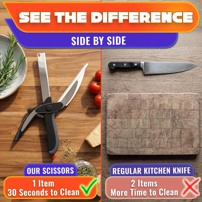 🥒🍅9.6" Cut Reach Durable 2-in-1 Kitchenware Heavy-Duty Scissors✂️