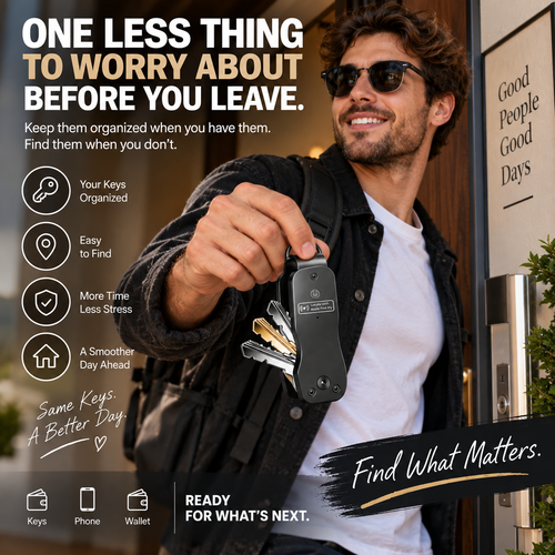 🔑 Smart Key Organizer with Apple Find My – Compact Everyday Key Holder