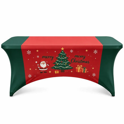 🔥HOT SALE🔥Christmas Stretch Fitted Table Cover for Rectangular Tables