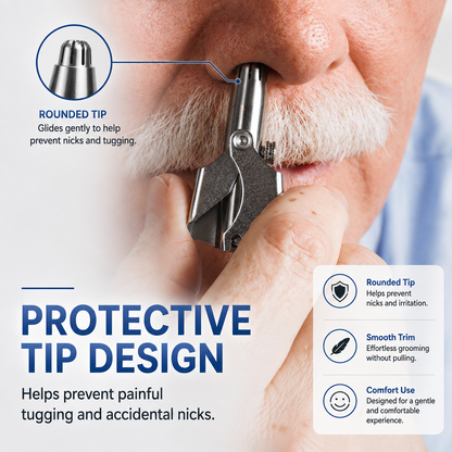 ✨ Manual Nose & Ear Hair Trimmer – No Batteries, No Pulling