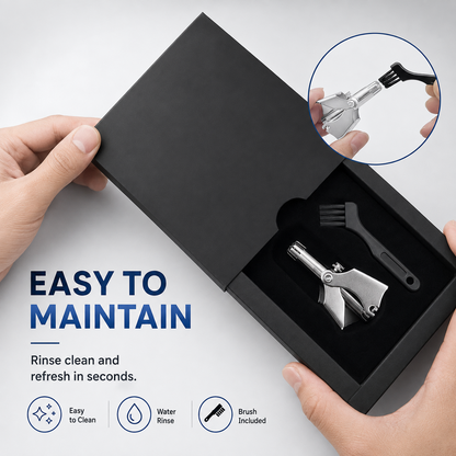 ✨ Manual Nose & Ear Hair Trimmer – No Batteries, No Pulling