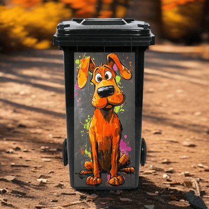 ✨Creative Trash Can Sticker with Colourful Cartoon