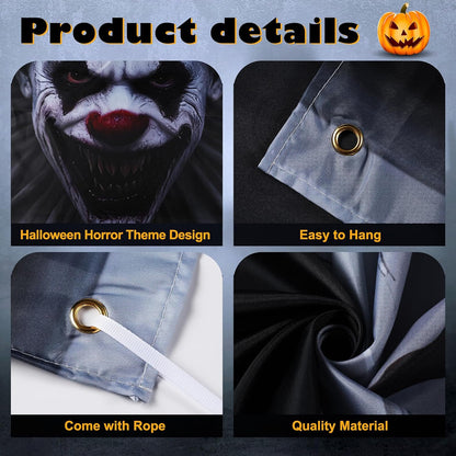🎃It’s Watching You… 👁️ Giant Creepy Clown Halloween Garage Door Cover