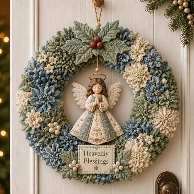 3D Fabric Poke Wreath DIY Kit, Christmas Wreath DIY Kit for Adults，Santa