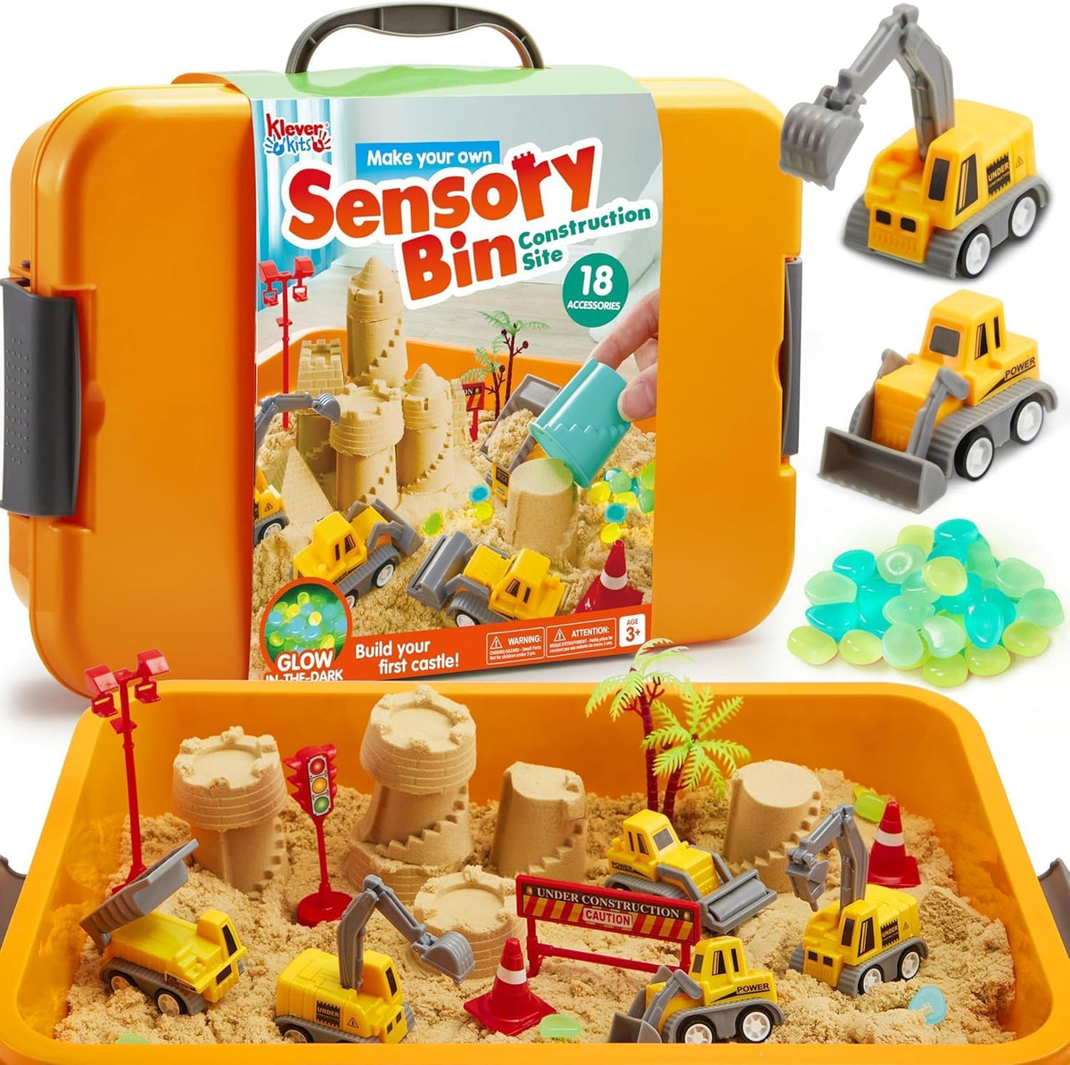 🚜Sandbox with Lid Castle Building kit