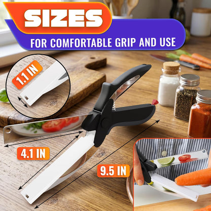 🥒🍅9.6" Cut Reach Durable 2-in-1 Kitchenware Heavy-Duty Scissors✂️