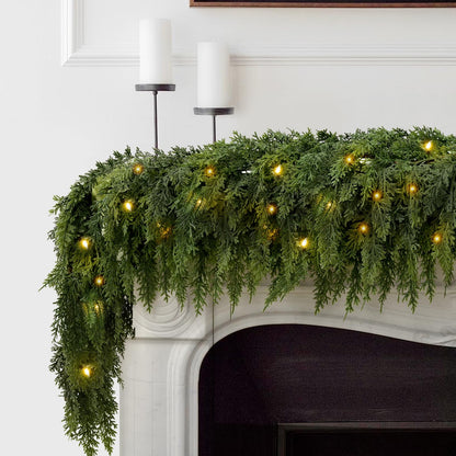 🏆5K+ people purchased it in the past week.💥 Pre-lit Christmas Cedar Garland