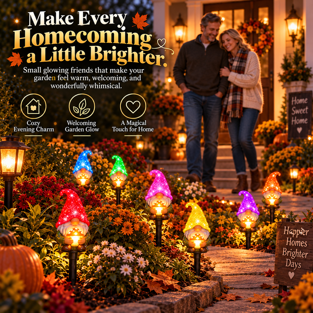 🔥 Last Day 50% OFF 🌈✨Magical Colorful Gnome Garden Stake Lights