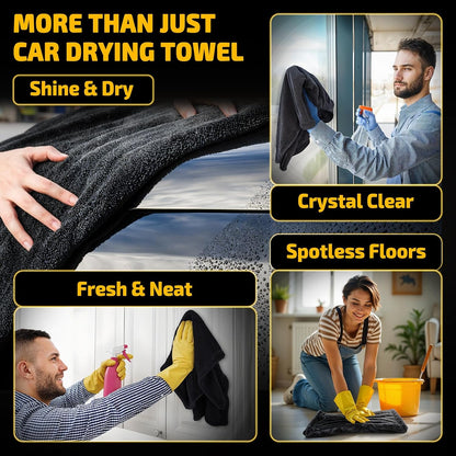 ✨LURU 1200 GSM Microfiber Car Drying Towels– 2-Pack