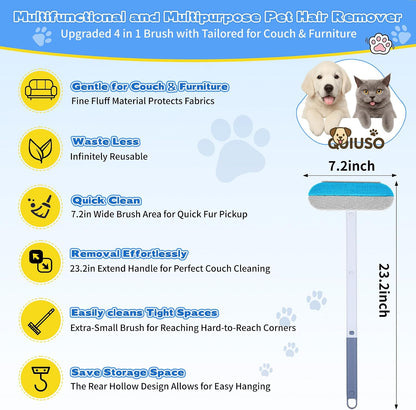 🐾Pet Hair Remover for Furniture – 23.2Inch Reusable Dog