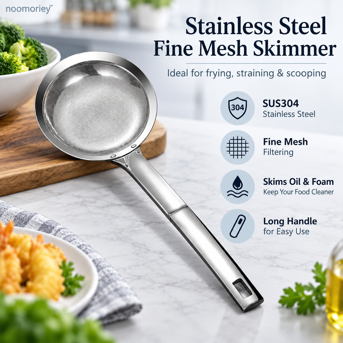 🍳Stainless Steel Fine Mesh Skimmer