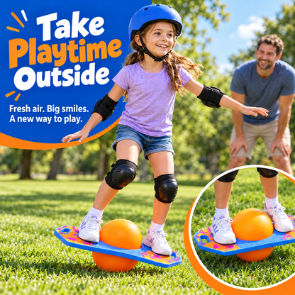 🚀 BounceBlitz™ – Kids' Inflatable Pogo Balance Board 🌈🏄‍♂️