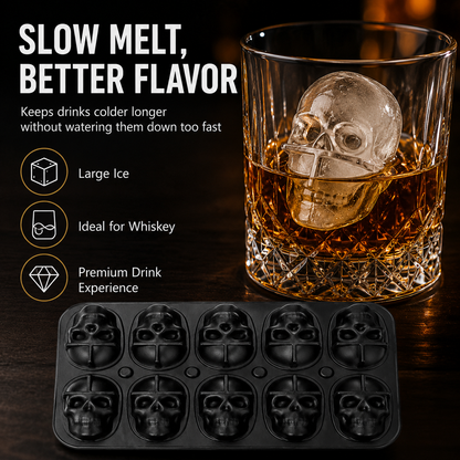 💀Skull Ice Cube Tray🧊-Make Every Drink a Statement✨