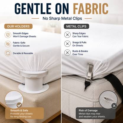 🛏️ 4PCS Invisible Bed Sheet Holders – Keep Sheets Tight & Wrinkle-Free