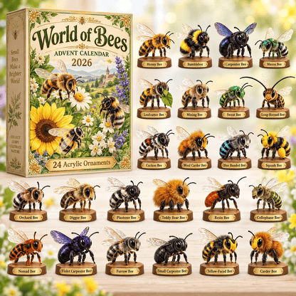 World of Bees 2026 Advent Calendar | 24 Unique Acrylic Ornaments 🐝