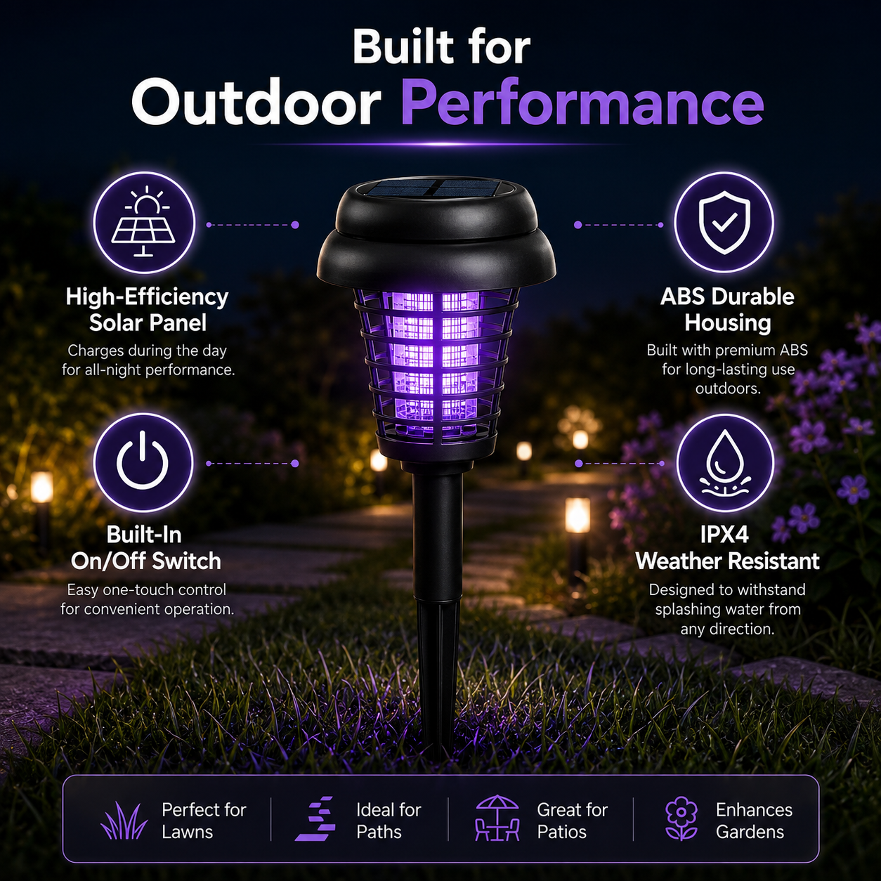 🔥Solar Mosquito Zapper Light