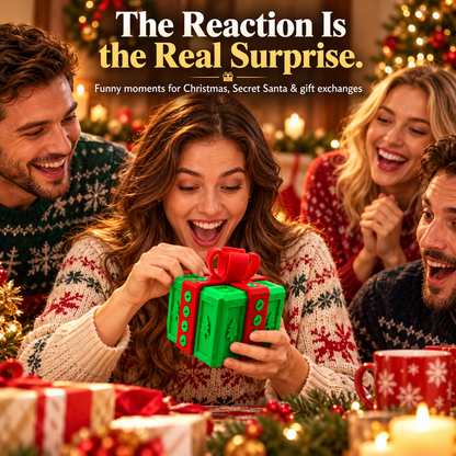 🎁Christmas Prank Puzzle Gift Box – Funny Brain-Teaser Gift Box for Holiday Gift Reveals