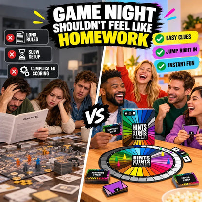 🃏Portable Hues & Cues Board Game - Creative Clues！！！