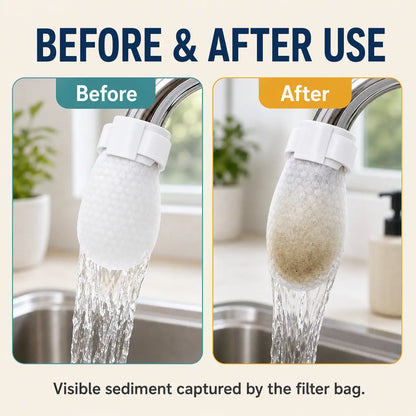 💧Cotton Faucet Filter Bags – Sink Sediment & Splash Filter