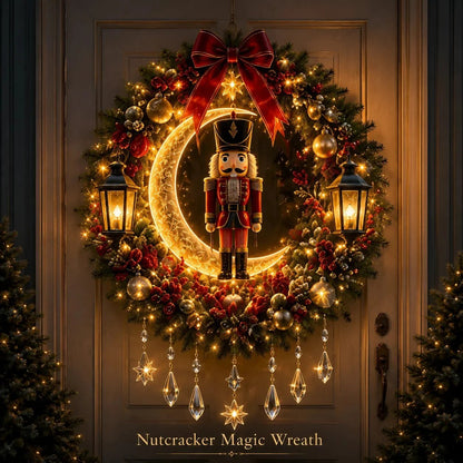 ✨ Christmas Moonlight Wreath Collection – Lighted Holiday Door Decor