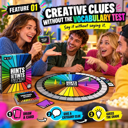 🃏Portable Hues & Cues Board Game - Creative Clues！！！