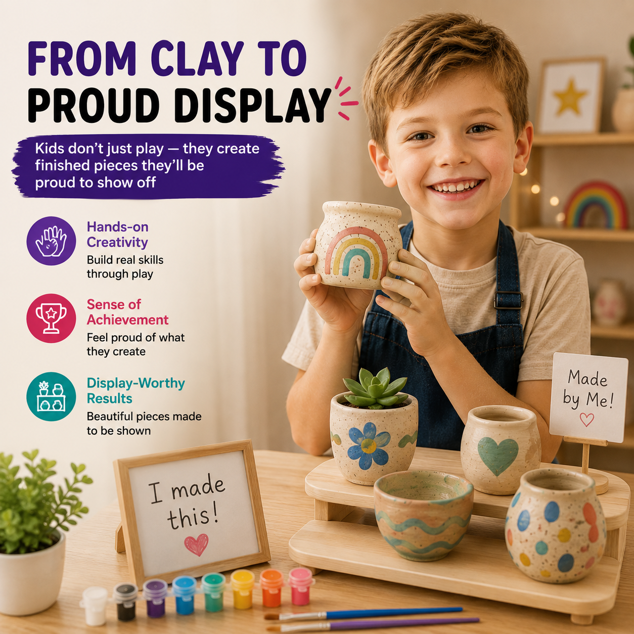 🏺Kids Electric Pottery Wheel Kit