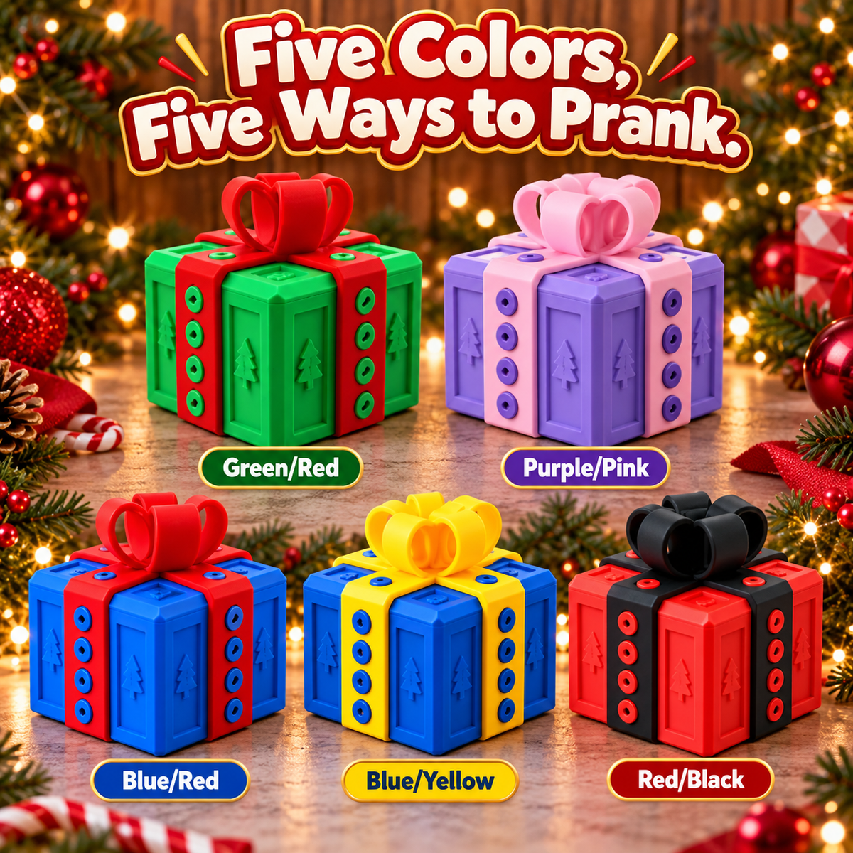 🎁Christmas Prank Puzzle Gift Box – Funny Brain-Teaser Gift Box for Holiday Gift Reveals