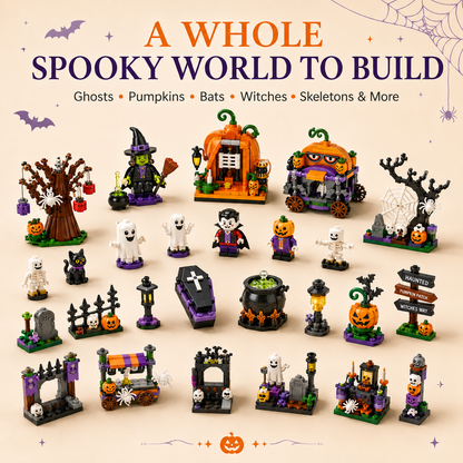 🎃31-Day Halloween Advent Calendar Building Block Set-One Door at a Time