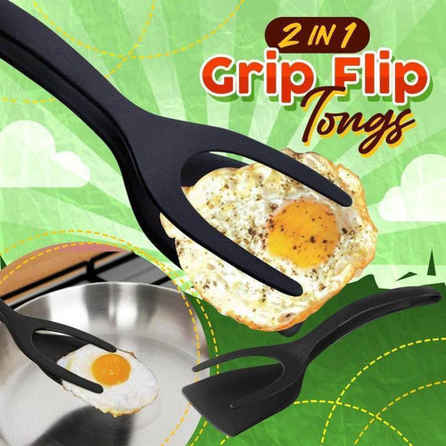 2-in-1 Grip & Flip Tongs – Stop Fighting With Awkward Flips