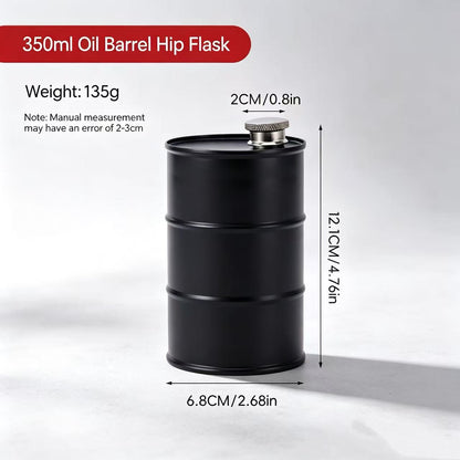 🛢️ Oil Drum Barrel Cup — Stainless Steel Industrial-Style Drinkware