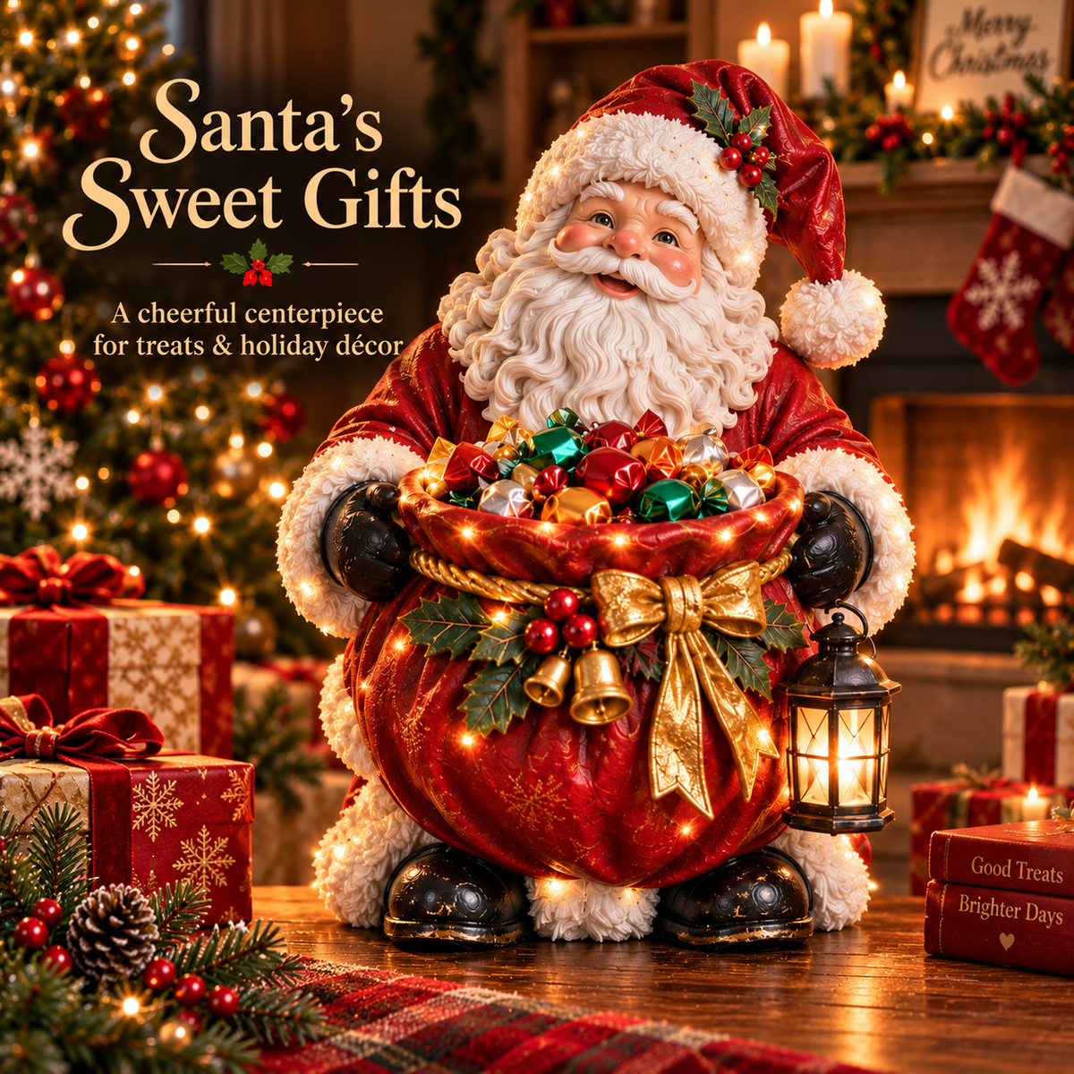 🎄 Lighted Christmas Candy Bowl – 5 Festive Character Styles