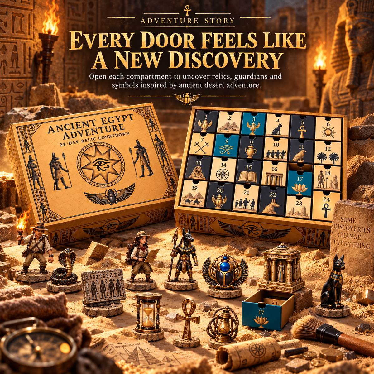 🏺 24-Day Ancient Egypt Relic Countdown Calendar – Collector Editions