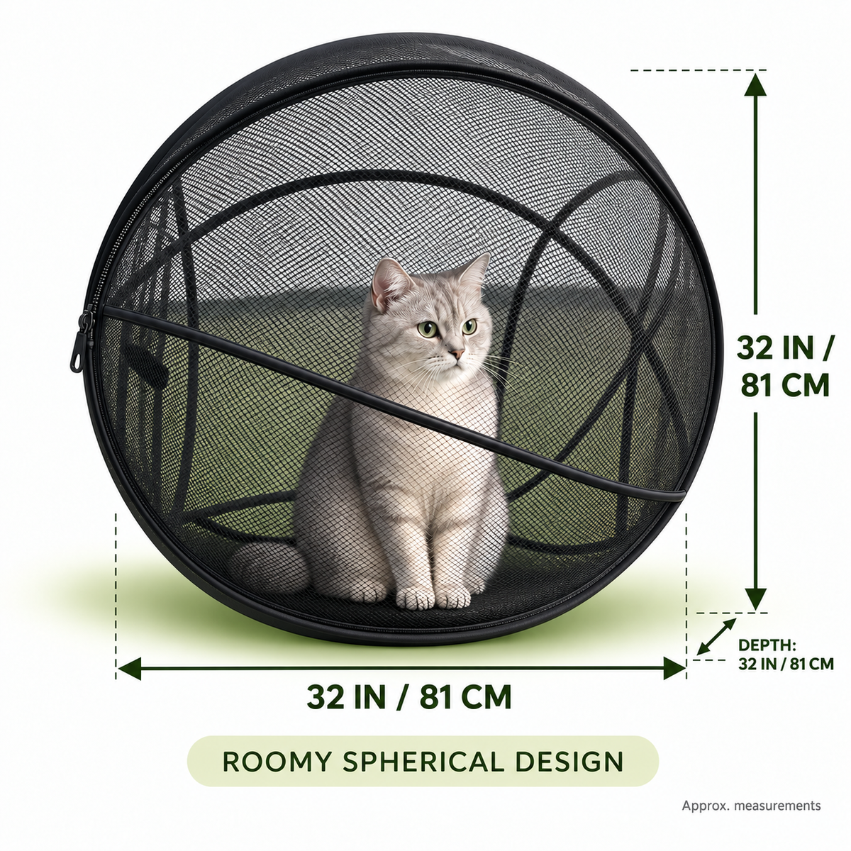 🐱 Pop-Up Cat Playpen – 32' Breathable Mesh Indoor & Outdoor Pet Enclosure