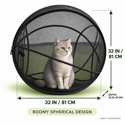 🐱 Pop-Up Cat Playpen – 32' Breathable Mesh Indoor & Outdoor Pet Enclosure
