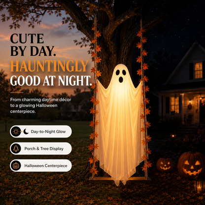 👻 Light-Up Swinging Ghost Halloween Decoration